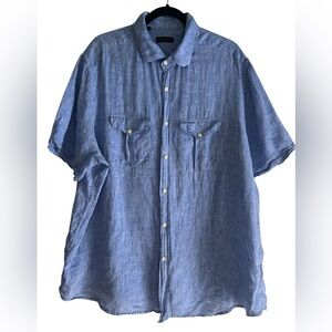 Saks Fifth Avenue Men’s Linen Short Sleeve Shirt